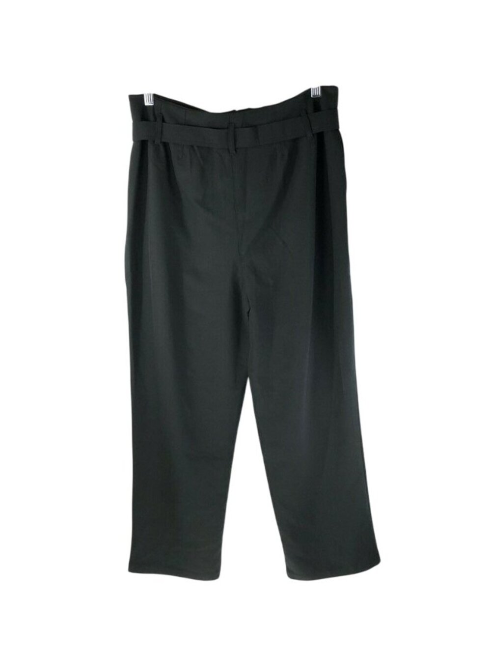 Romeo & Juliet Womens Straight Leg Pants Black Stretch Pleated Belted XL New - Picture 2 of 8